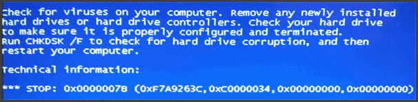 Ошибка STOP 0x0000007B INACCESSIBLE_BOOT_DEVICE