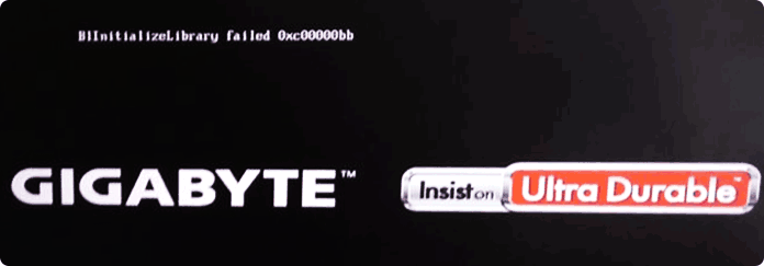 Сообщение об ошибке BlInitializeLibrary Failed 0xc00000bb
