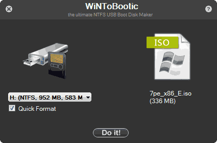Создание загрузочного USB в WiNToBootic