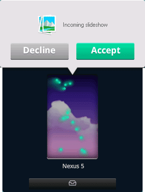 Показ слайдшоу через Filedrop