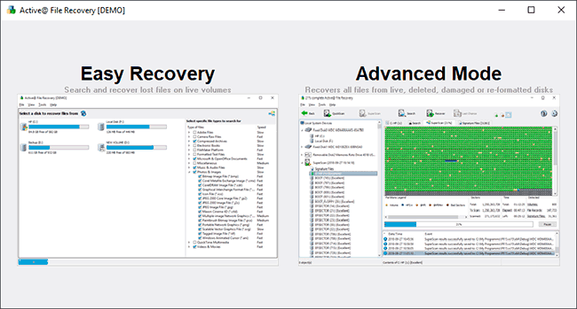 Главное окно Active File Recovery