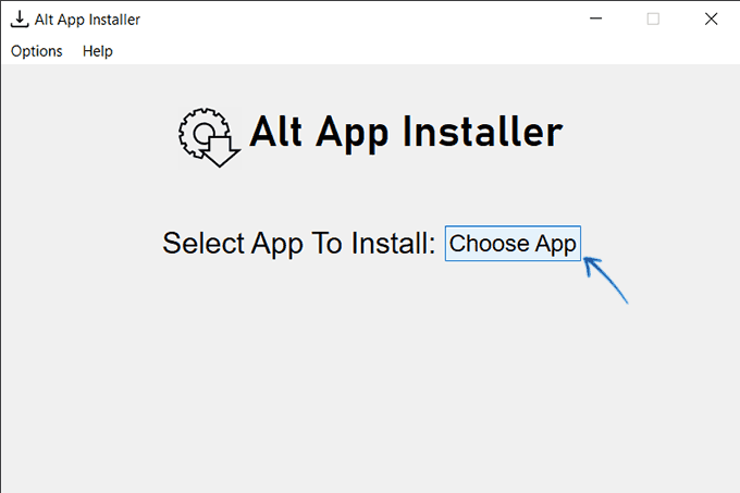 Выбор приложения в Alt App Installer
