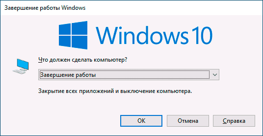 Выключить компьютер или ноутбук с помощью Alt+F4