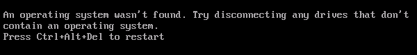 Ошибка An Operating System wasn't found