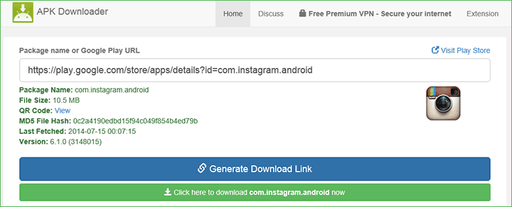 Загрузка файла APK