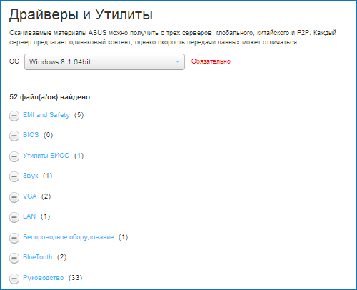 Выбор и загрузка драйверов