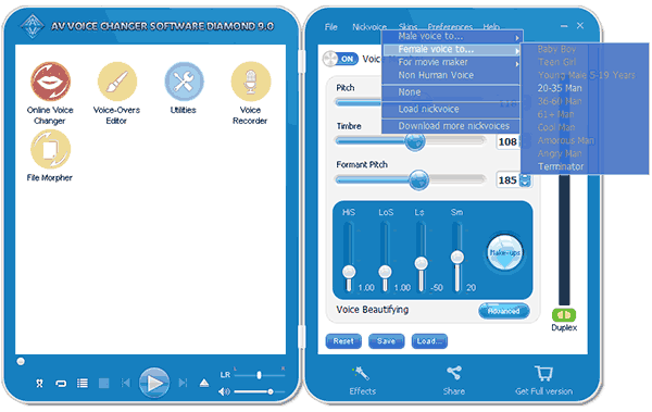 Программа AV Voice Changer Software Diamond