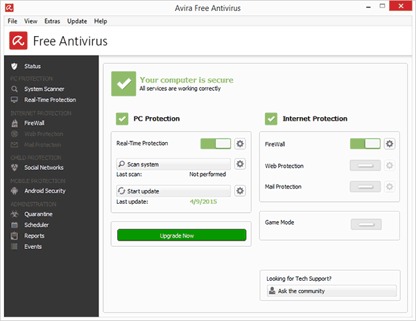 Бесплатный антивирус Avira