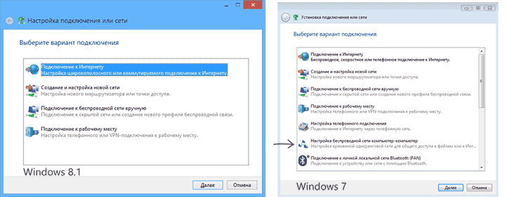 Создание сети в Windows 7 и Windows 8
