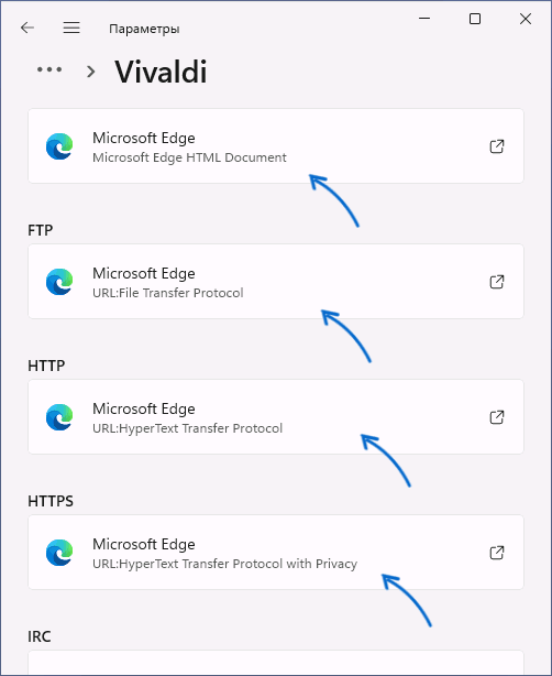 Текущий браузер по умолчанию в Windows 11