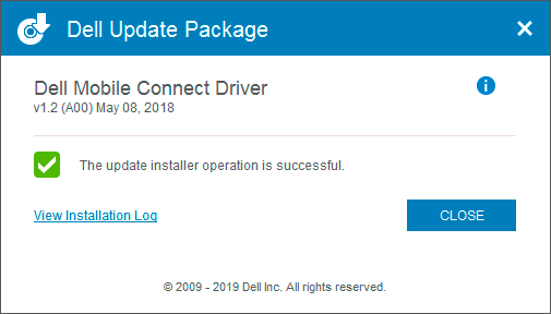 Установка драйвера Dell Mobile Connect
