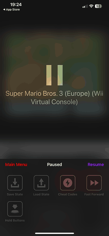 Внутриигровое меню