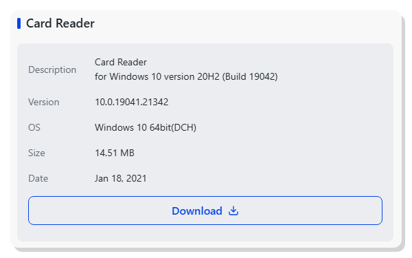 Загрузка драйвера кардридера