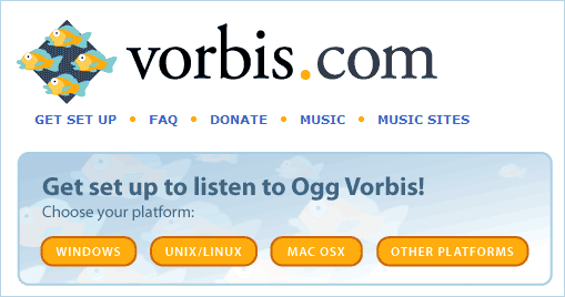 Загрузка кодека vorbis ogg с официального сайта