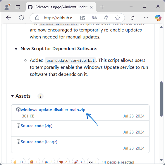 Загрузка Windows Updates Disabler