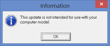 Драйвер не устанавливается: not intended for use with your computer model