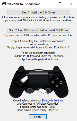 Установка драйверов в DS4Windows