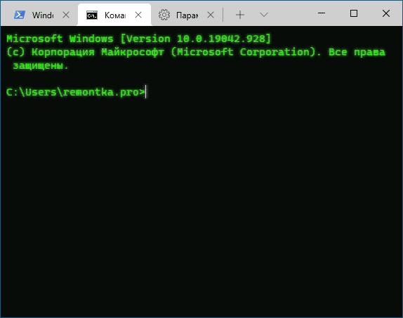 Вариант оформления в Windows Terminal