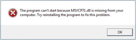 msvcp71.dll не найден