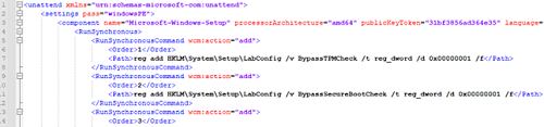 файл AutoUnattend.xml для установки Windows 11 с пропуском требований TPM, Secure Boot 