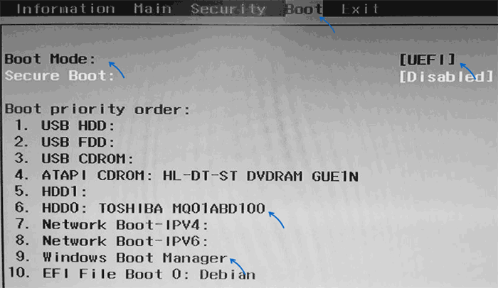 Исправить No Bootable Device на ноутбуке Acer