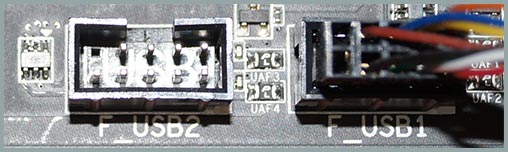 Подключение передних USB  портов