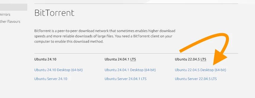 Завантаження Ubuntu через торрент