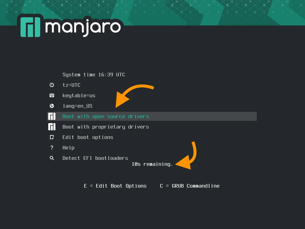 Завантажувач Manjaro