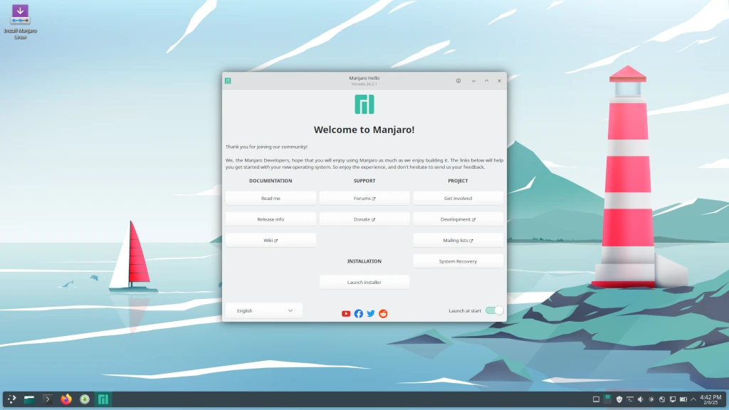 Робочий стіл Manjaro KDE