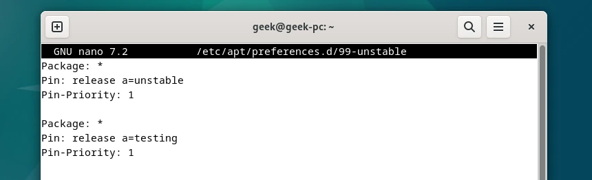APT Pinning