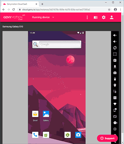 Эмулятор GenyMotion в облаке