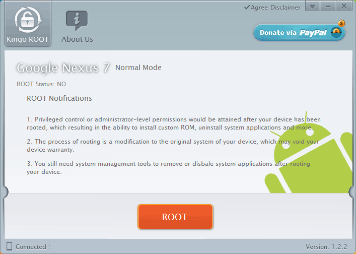 Кнопка получить root права в Android