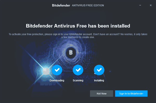 Установка Bitdefender free edition