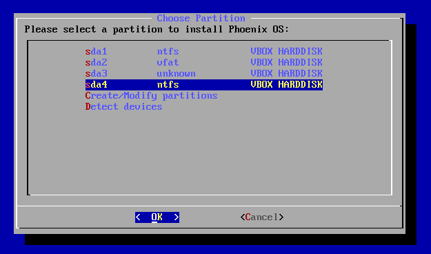 Установка Phoenix OS из образа ISO