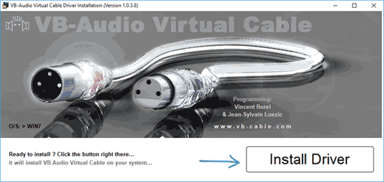 Установить драйвер Virtual Audio Cable