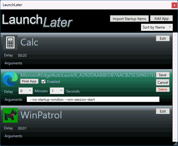 Приложение LaunchLater