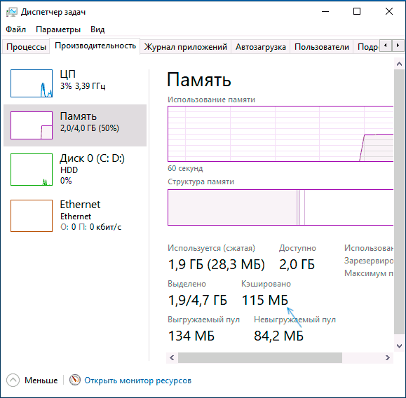 Ручная очистка памяти кэшировано