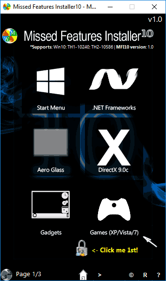 Стандартные игры Windows 10 в MFI