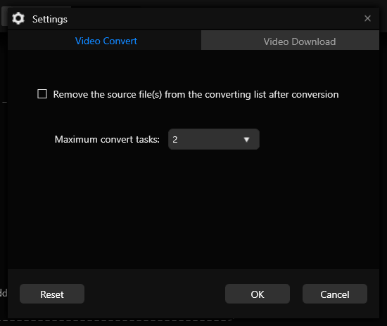Настройки MiniTool Video Converter
