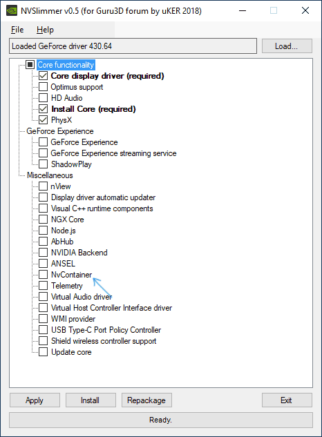 Отключение NVDisplay.Container.exe в NVSlimmer