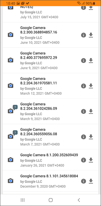 Загрузка старых версий APK приложения