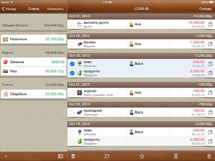 Personal Finances iOS