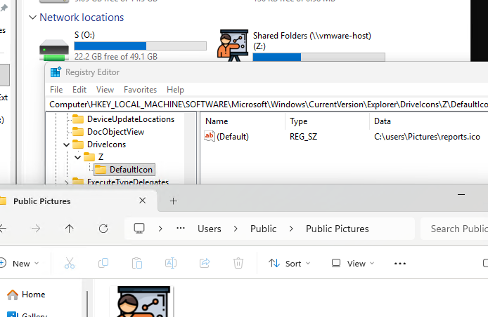 Проверить, что иконка диска в проводнике изменилась
