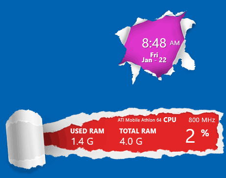 Пример виджетов Rainmeter