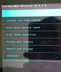Перезагрузка устройства в Recovery Mode