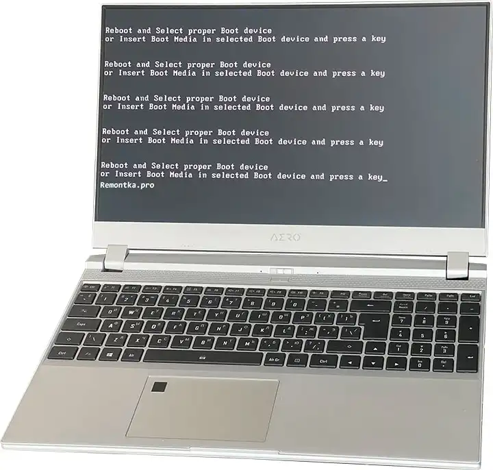 Сообщение об ошибке REboot and Select Proper Boot Device