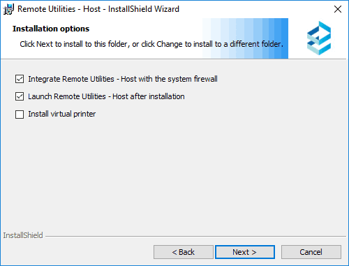 Установка Remote Utilities Host