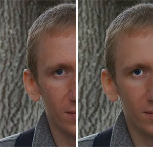 Результат ретуши фотографии