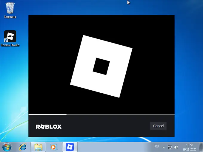 Установка Roblox в Windows 7 исправлена