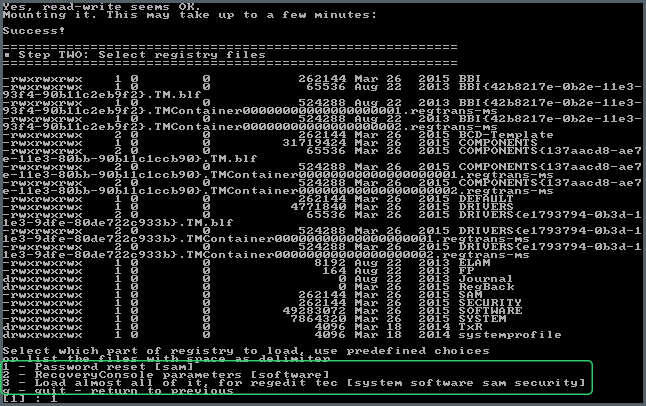 Выбираем сброс пароля